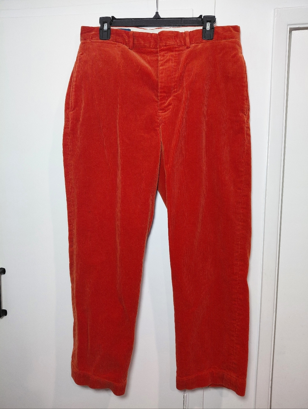 Ralph Lauren Men's Vibrant Rust Orange Corduroy Pants